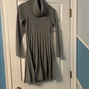 Calvin Klein Silver Ribbed Knit Dress
